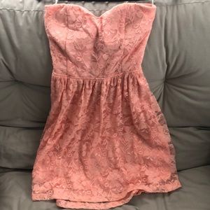 Lace strapless summer dress